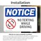 Signmission No Texting While Driving Sign, Vinyl Decal, 10in W x 7in L, 2PK OS-2PACK-NS-D-710-L-14893 - alternate 5